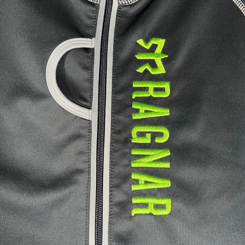 Ragnar Relay Series Mens XL Black Full Zip Performance Jacket Lime Green Logo - Picture 7 of 16